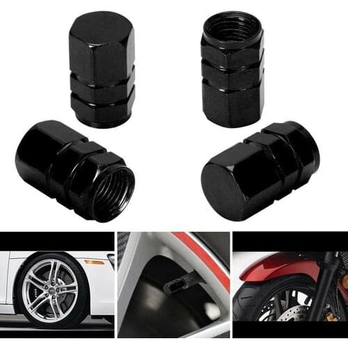 4pcs Universal Usa Auto Aluminum Valve Cap Fashion Cool Car Truck Motorcycle Wheel Air Stem Hexagonal Cap Tyre Caps Cover Valve