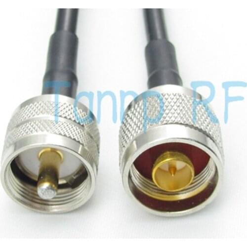 Free shipping! RF Pigtail coaxial jumper cable 20INCH RG58 extension cable UHF male plug to N male plug connector 50CM