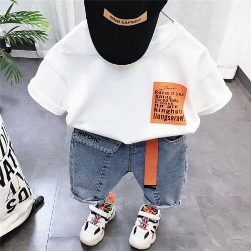 Kids Clothes T-Shirt Toddler Boys Outfits Baby Girls Boys Clothing Set Summer Casual Children Clothing T-Shirt + Shorts 2-7Year