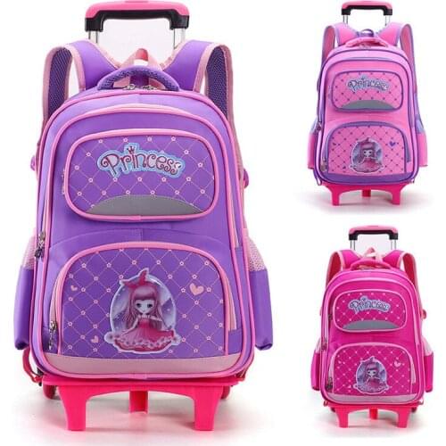 Rolling Children School Bags with 2/3 Wheels for Boys Girls Trolley Backpack Removable Kids Wheeled Bag travel luggage Mochila