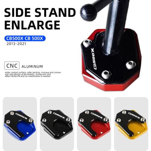 FOR HONDA CB500X 2013 2014 2015 2016 2017 2018 2019 2020 2021 CNC Foot Side Stand Pad Plate Kickstand Enlarger Support Extension