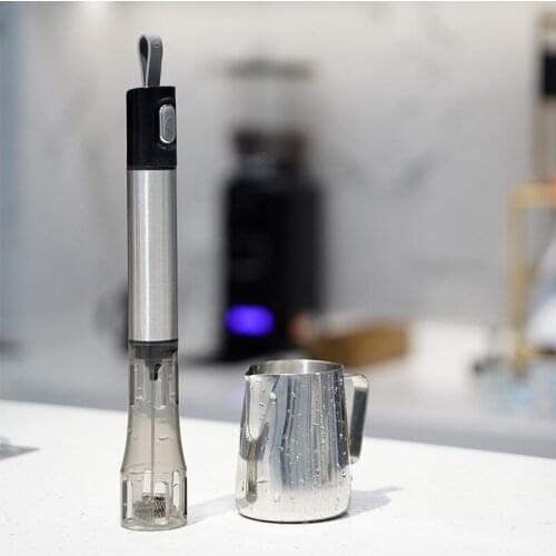 Stainless Steel Electric Milk Frother Hand-held Garland Milkshake Blender Coffee Blenders Home Kitchen Coffee Shop Accessories