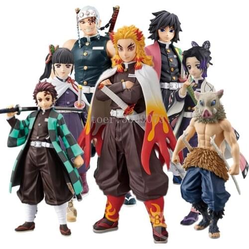 15cm Demon Slayer Anime Figure Rengoku Kyoujurou Action Figure Kimetsu no Yaiba Kamado Tanjirou Figurine Model Doll Gift Toys