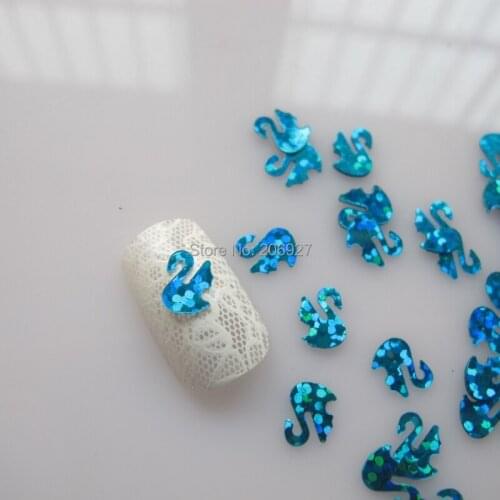 GD8-4 20g/bag Cute Laser Blue Swan Nail Art Shinny Glitter Cute Decoration Nail Art Decoration