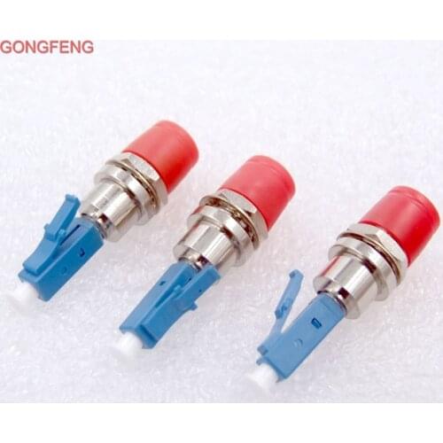 GONGFENG 10pcs New Optical Fiber Splice Connector LC Male -FC Female Flange Coupler Adapter Special Wholesale TO Russia