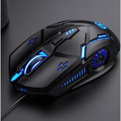 6Button Gaming Mouse Wired Mute Mouse Gamer Mice DPI RGB Backlight USB Computer Mouse for PUBG Computer PC Laptop
