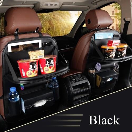 Auto Storage Pocket Box Travel Stowing Tidying Automobile Accessories Car Seat Back Bag Folding Table Organizer Pad Drink Chair