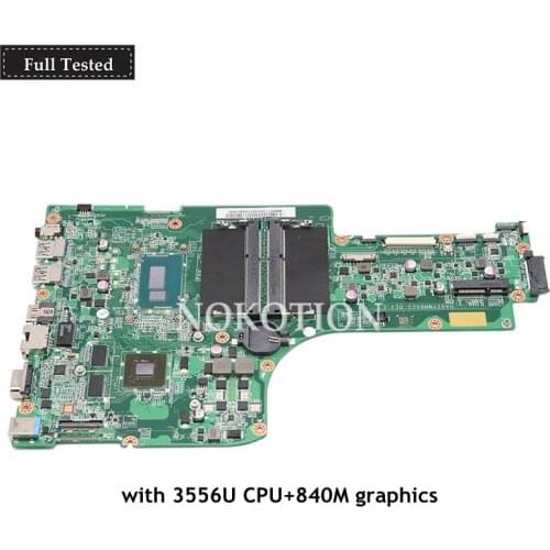 NOKOTION laptop motherboard For acer Aspire E5-771G main board NBMP711001 NB.MP711.001 SR1E3 3556U CPU 840M graphics