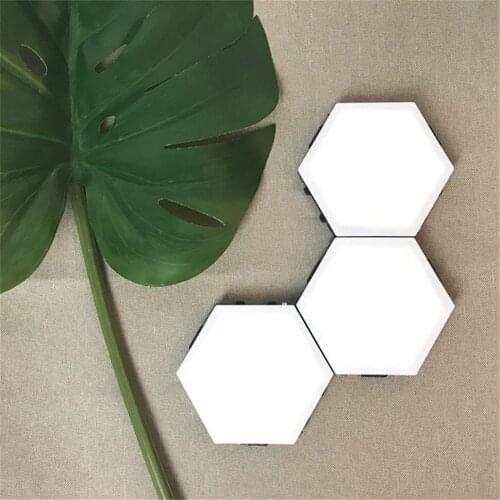 LED Quantum Modular Lamp Touch Sensor Night Light Magnetic Module DIY Pattern Decoration Bedroom Wall Ambient Backlight Lighting