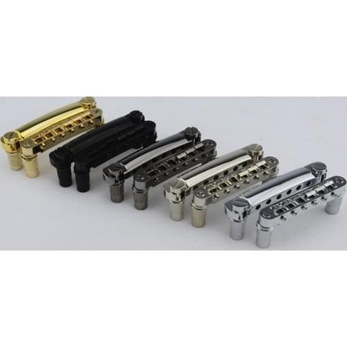 MADE IN KOREA 1 Set GuitarFamily Tune-O-Matic Electric Guitar Bridge And Tailpiece Black/Gold/Chrome/Black Nickel Accessories