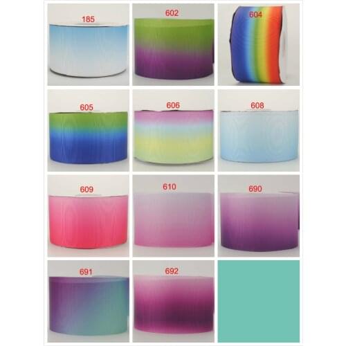 10yards - different size -Gradient color ribbon -colorful printed grosgrain ribbon/satin ribbon