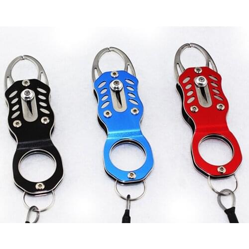 Stainless Steel Fish Gripper Ultra Light Weight Fishing Clip With Retention Rope Outdoor Portable Fishing Clamp Equipment