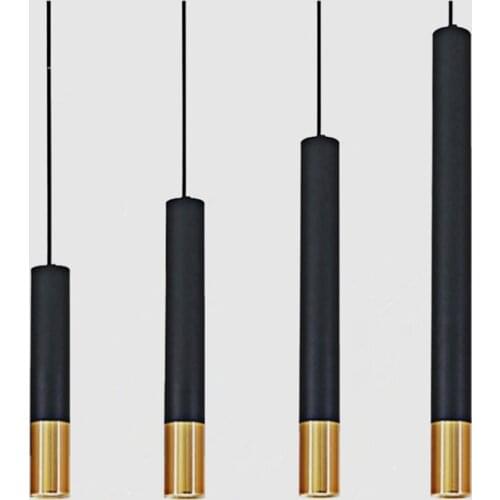 Dimmable LED Pendant Lamp Long Tube lamp Kitchen Island Dining Room Shop Bar Decoration Cylinder Pipe Pendant Light Kitchen Lamp