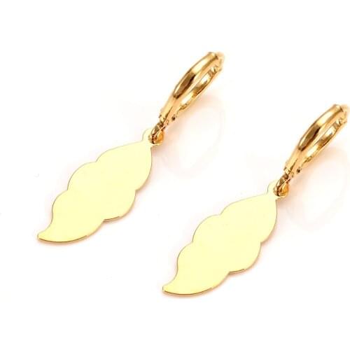 Gold ice cream Earrings Women/Girl Love Trendy Jewelry for African/Arab/Middle Eastern best party gift wedding bridal earrings