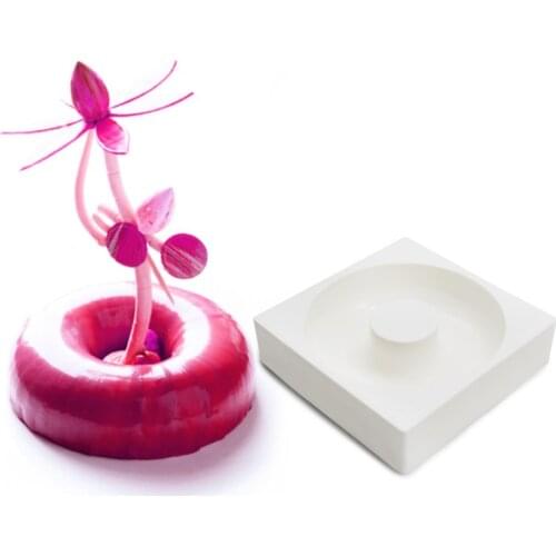 1 Cavity Donut Silicone Mold Donuts Shape Cake Mold Dessert Mousse Mold Chocolate Jelly Mold Cake Decorating Tool