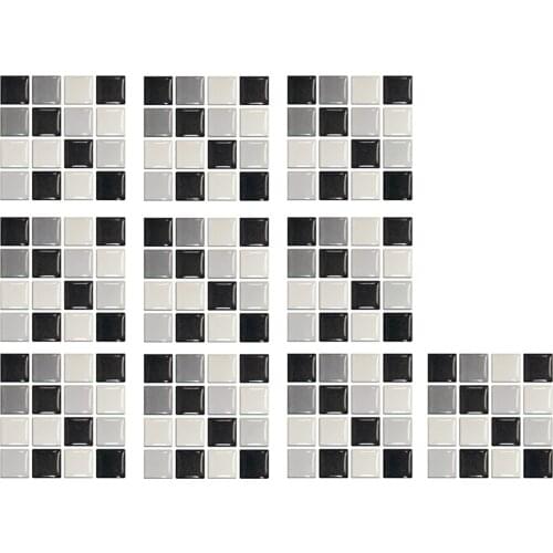 10pc 3d Crystal Tile Stickers Diy Self-adhesive Wall Stickers Art Decals Bar Counter Kitchen Bathroom Decor Waterproof Wallpaper