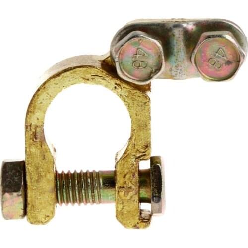 New 2Pcs Replacement Auto Car Battery Terminal Clamp Clips Brass Connector