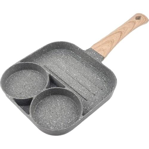 2-Hole Frying Pot Thickened Omelet Pan Non-Stick Pancake Steak Cooking Egg Ham Pans Breakfast Maker Cookware