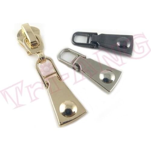 20pcs/lot, Quality Plating 5# Metal Zipper Sliders with Hooks and Pulls