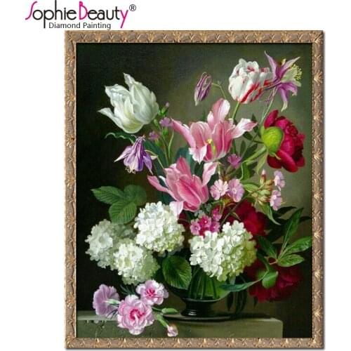 2018 Rushed Top Fashion Magic Diamond Cross Stitch Crystal Square Sets Unfinisheded Decorative Mosaic Full Embroidery Flower