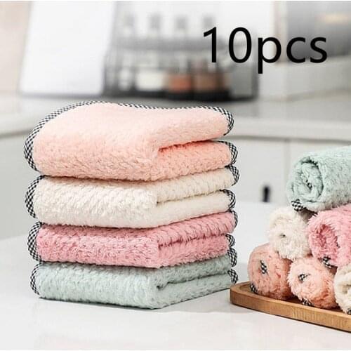 25*25 Large Size Grease Free Cleaning Kitchen Cleaning Tools Absorbent Towel Cleaning Cloth Non-stick Oil Thickened Cleaning Clo