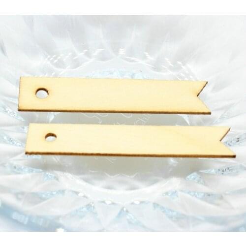 250pcs DIY Wood Tag - Blank - Natural Rustic Gift Tags Rectangle Blank Wooden Tags with holes 65mm