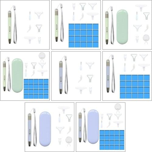 5D Diamond Painting Drill Pen Set 2 Light Modes Drill Pen with Light/Replacement Pen Head for Nail Art DIY Painting Crafts