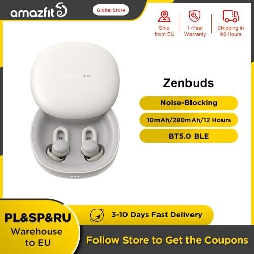 Amazfit Zenbuds Earphone Sleep Monitoring Noise Blocking Lightweight Track Your Sleep Long Battery Life TWS Type-C Charging Case