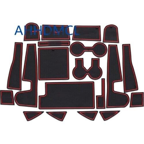 Car Anti-Dirty Pad Door Groove Gate Slot Cup Armrest Storage Pad Anti-Slip Mat For Nissan Murano 2015 2016 2017