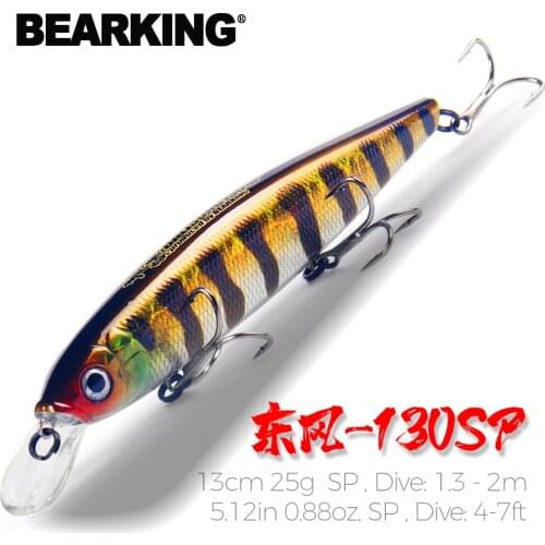 Bearking 13cm 25g Tungsten balls long casting New model fishing lures hard bait dive 1.3 - 2m quality professional minnow