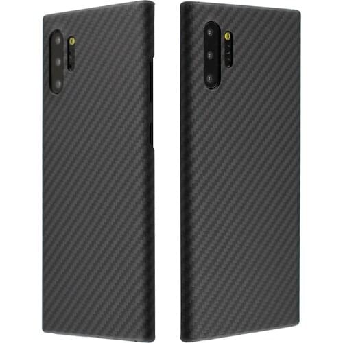 Real Carbon Fiber Phone Shell Case For Samsung Galaxy Note 10 Plus Aramid fiber Case For Note 10 Lite Light Thin Phone Cover