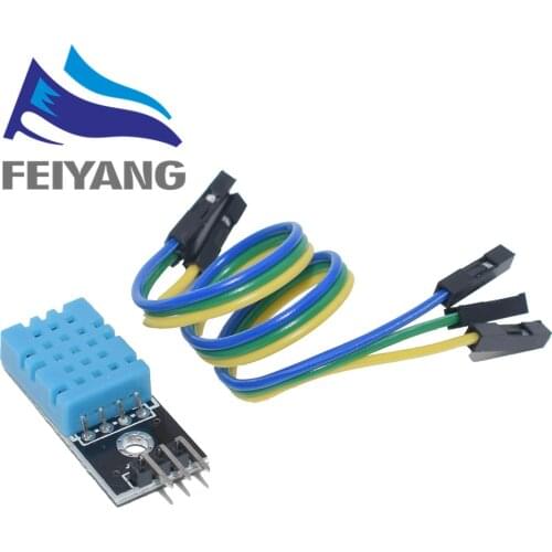 10pcs Temperature and Humidity Sensor DHT11 For Arduino Digital Relative Humidity Sensors Module 5V With Matching Dupont Cables