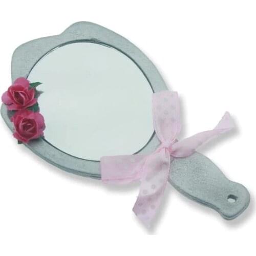 In a pallet Wooden Hand mirror Silver mirror зеркало espejo miroir decorative objects