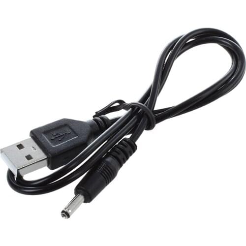 FULL-3.5Mm X 1.3Mm Black USB Cable Lead Charger Cord Power Supply