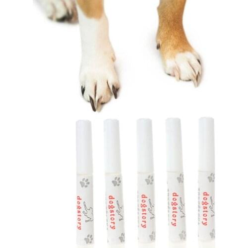 5Pcs Pet Dog Cat Nail Protector Claw Paws Covers Gel Adhesive Glue