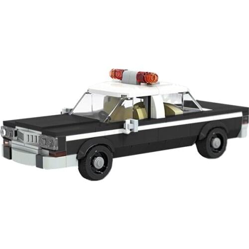 MOC City Polices Patrol Building Blocks Car High-tech Bricks Model 1982 NYPD Plymouth Gran Fury Polices DIY Toys For Boys Gifts