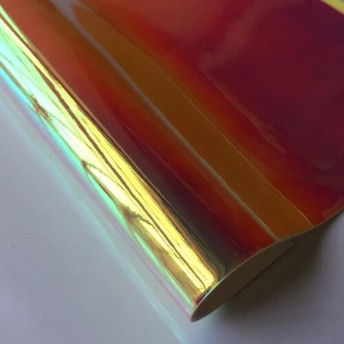 Manufacturers' high-quality spot selling hot-selling magic color pu leather fabric rainbow mirror laser fabric color changing le