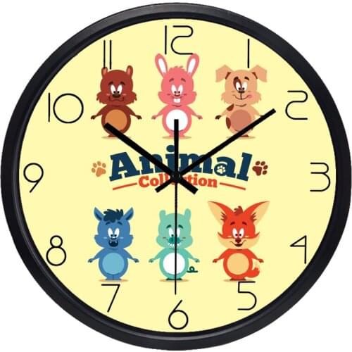Animal Collection Cute Hamster Wall Clock for Kids Baby Room