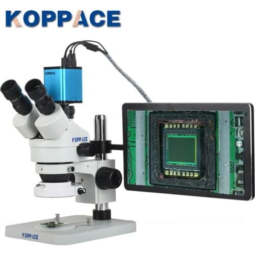 KOPPACE 3.5X-180X 2 Million Pixels HDMI Industrial Electron Microscope 13.3 inch Display Screen Support Take Photos Record Video