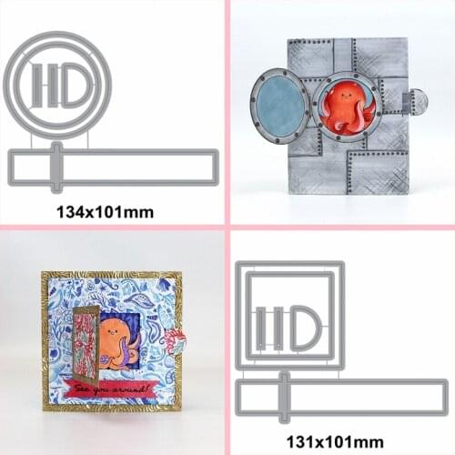 Circle/Square Pop-up Cutting Die Craft Card Album Photo Making DIY Template Stencil Embossing Scrapbooking Handmade Decoration