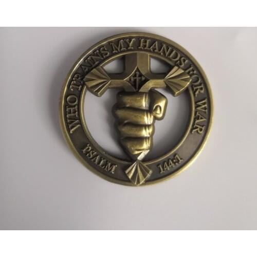 The Sword of the Spirit Hollowed-out Bronze Commemorative Coin Trains My Hand for War Souvenir Medal