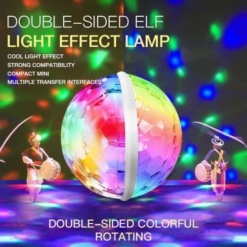 Mini Disco DJ Stage Light USB LED Car Atmosphere Lamp Sound Control Little Magic Ball Bar Club Stage Lighting Effect