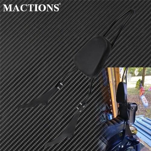 Motorcycle Detachable Passenger Backrest Sissy Bar Pad Kit Black For Harley Sportster XL 883 1200 2004-Up