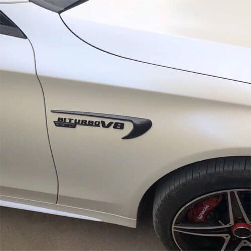 Car Fender Emblem Stickers Badge for Mercedes Benz C E S CLS Class W205 W213 W222 C257 C43 C63 E43 E63 Accessories Car Styling