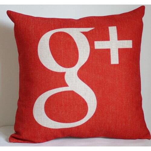 Google pillow cover, Creative social media logo Google plus throw pillow case pillowcase wholesale