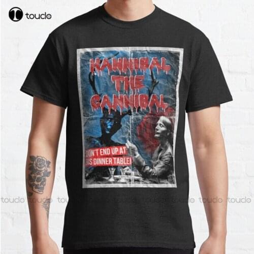 New Hannibal The Cannibal - Vintage B-Movie Poster Classic T-Shirt Fishing Shirts Cotton Tee Shirt S-3Xl