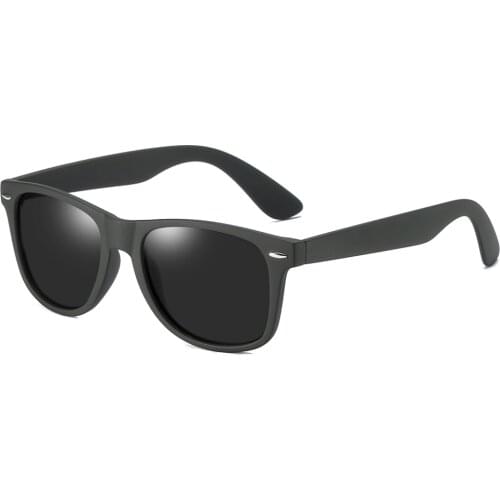 New Fashion Brand Black Classic Polarized Sunglasses Oval Wrap Sun Glasses Mirror Silver Blue Green Lens for Women Men Driving