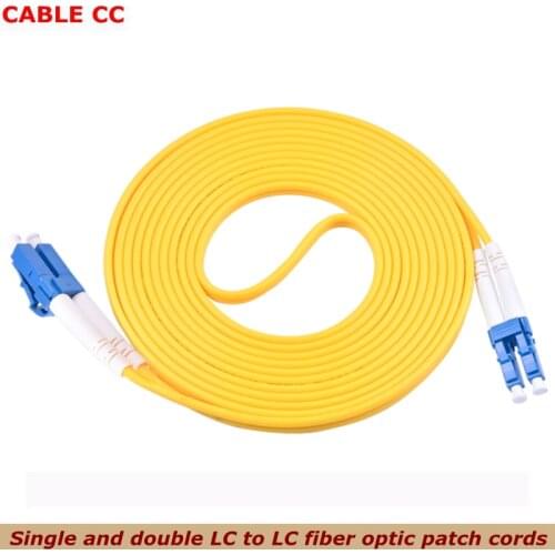 Dual LC to LC Fiber Patch Cord Jumper Cable SM Duplex Single Mode Optic for Network 3m 10ft 5M 10M 15M 20M