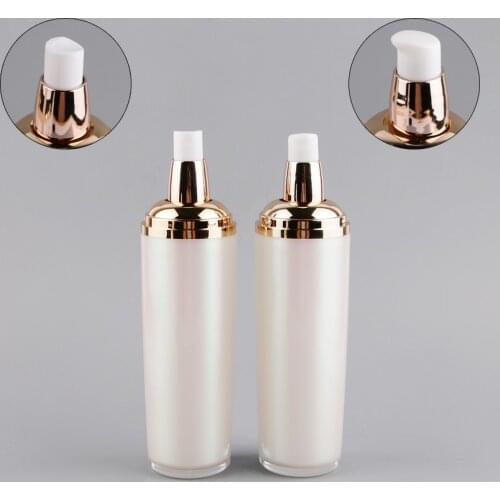 Wholesale 120ml 4oz Cosmetic Acrylic Liquid Lotion Toner Serum Container Plastic Pearlite Empty Customize logo MERX BEAUTY BRAND