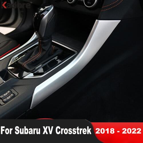Car Interior Gear Shift Panel Cover Trim For Subaru Crosstrek XV Hybrid 2018 2019 2020 Carbon Fiber Molding Strip Accessories